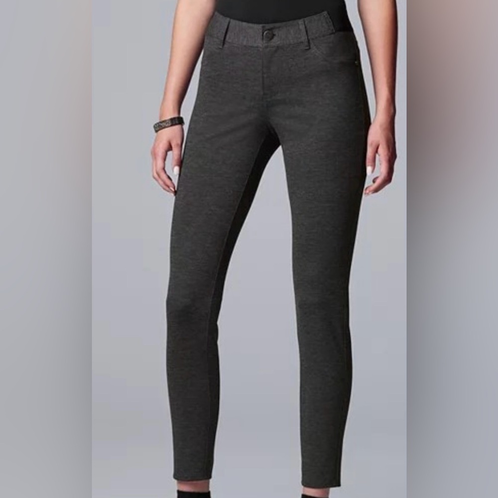 Simply Vera Vera Wang Charcoal Ponte Pants
